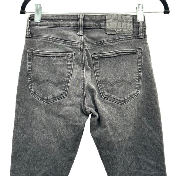 American Eagle Black Next Level Stretch Boyfriend Slim Jeans Size 26/28 - Picture 3 of 8